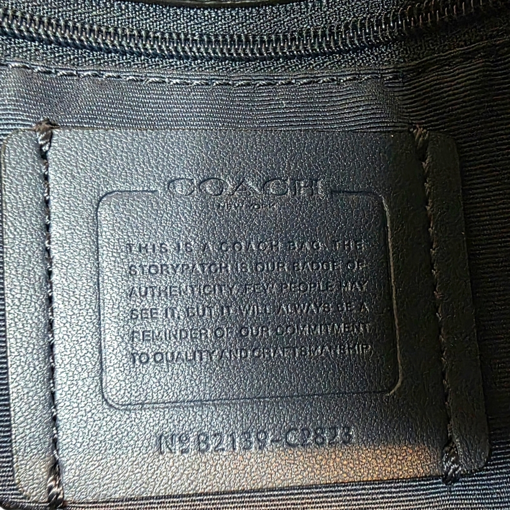COACH C2823 TALL DEMPSEY CARRYALL SIGNATURE C W/VARSITY STRIPE & COACH PATCH - Picture 7 of 8